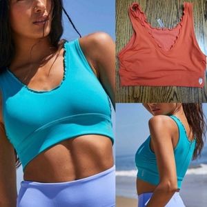 Free People Hearts AFlutter Reversible Brami Top sports bra orange size small